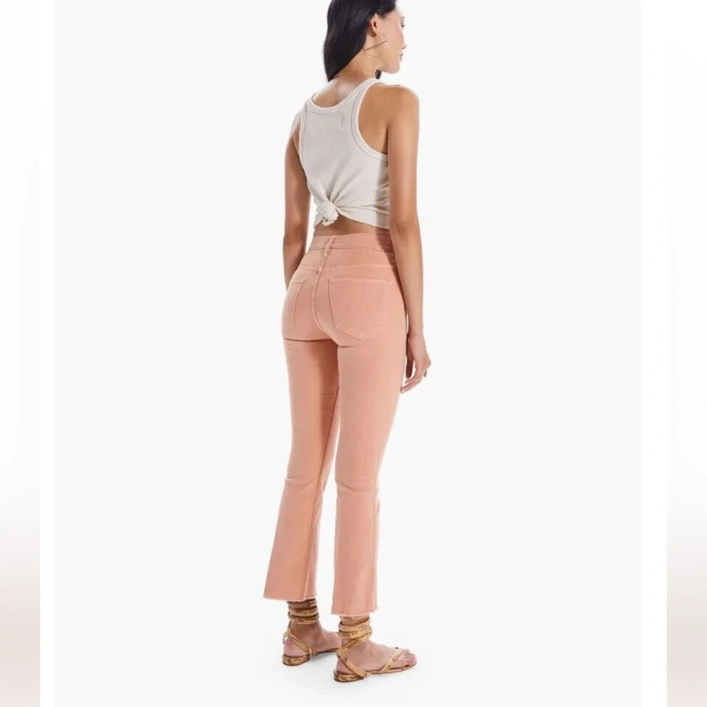 Like new MOTHER the insider ankle fray Jeans in Soft Peach 26 - Picture 2 of 12